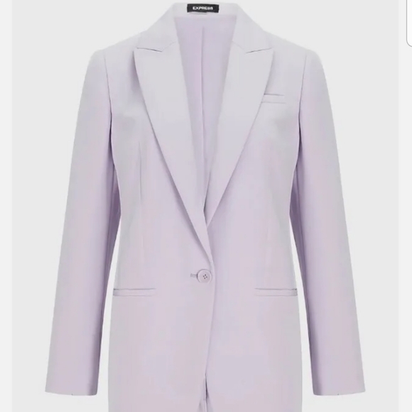 Express one button boyfriend lavander/lilac blazer - Picture 2 of 5